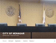 Tablet Screenshot of cityofhenagar.com